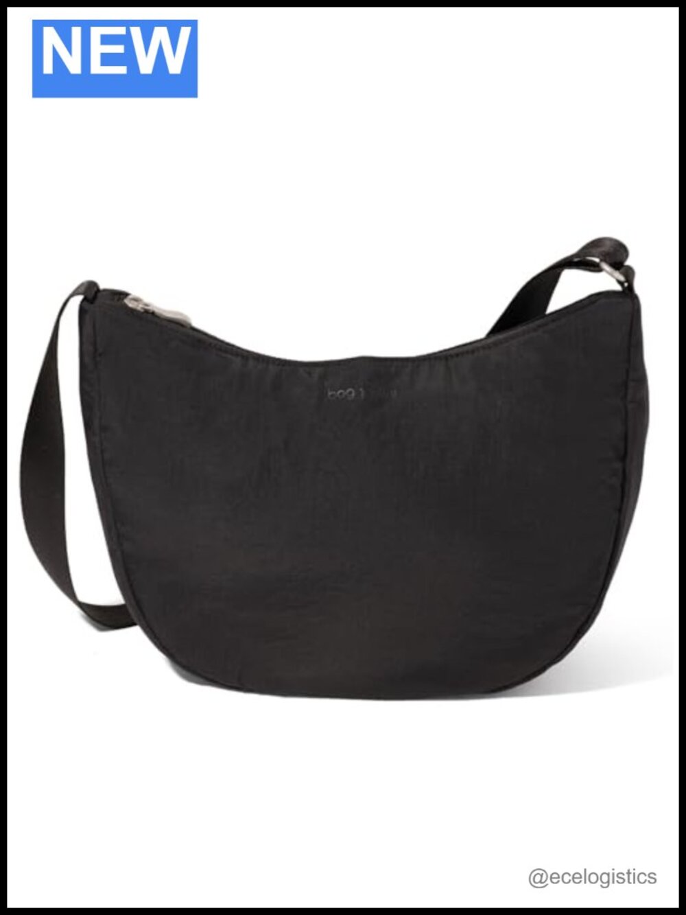 Lightweight Nylon Crossbody Hobo Bag with Adjustable Strap, Scratch-Resistant